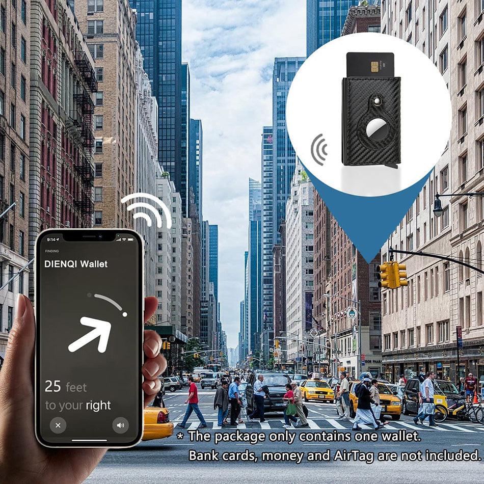 AirTag Wallet Anti-theft Bullet REINA.